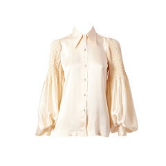 Thea Porter Blouse With Smocking Detail