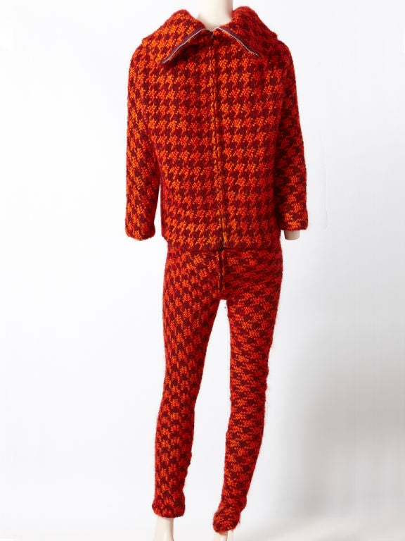 Jacques Tiffeau Tweed Apres Ski Ensemble C. 1960's 1