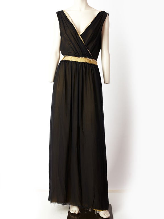 Margiela black chiffon and silk 