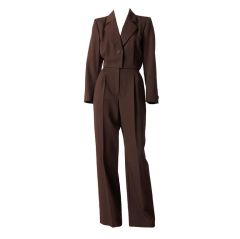 Yves St. Laurent Chocolate Brown Jumpsuit