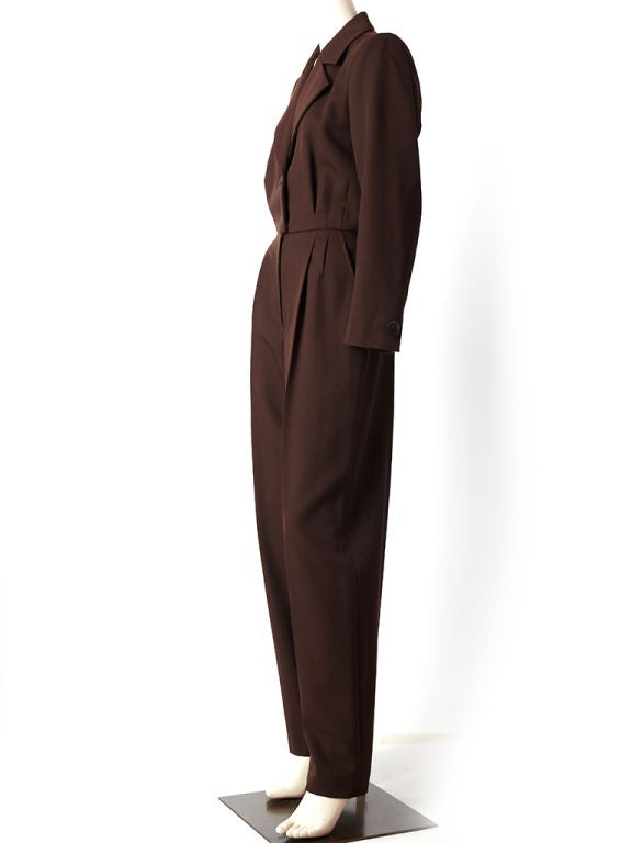 Women's Yves St. Laurent Chocolate Brown Jumpsuit