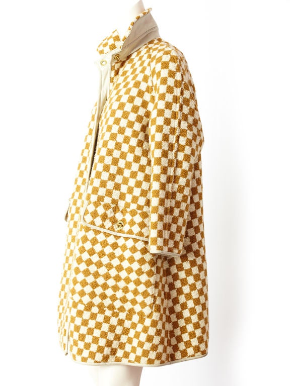 Women's Bonnie Cashin Checkerboard Pattern Coat