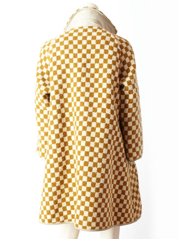 Bonnie Cashin Checkerboard Pattern Coat 1