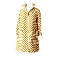 Vintage Bonnie Cashin Checkerboard Pattern Coat