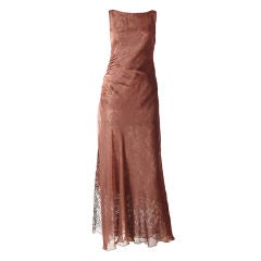 Valentino Metallic Lace and Chiffon Gown