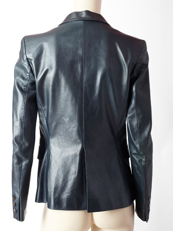 Yves St. Laurent leather Blazer 1