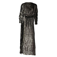 Vintage Bill Blass Metallic Velvet Dress