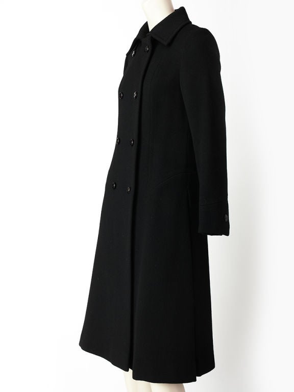 Women's Pierre Cardin Double Breasted Coat C. 1970's