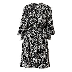 Galanos Pleated Day Dress