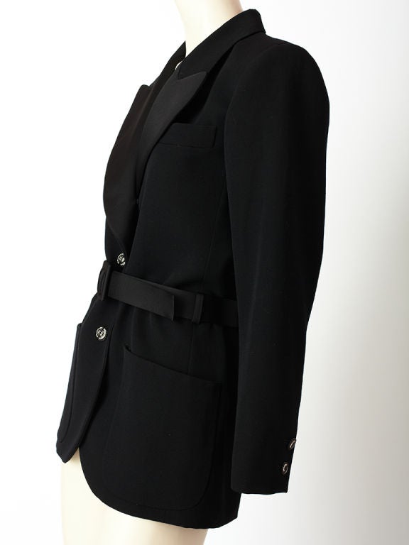 Women's YSL Belted Tuxedo Jacket
