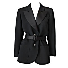 Vintage YSL Belted Tuxedo Jacket