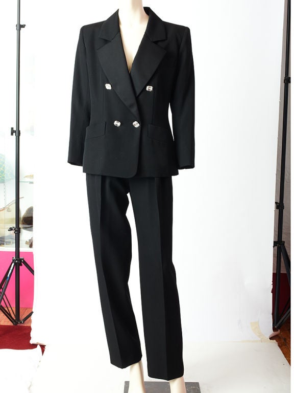 YSL double breasted tuxedo suit with 
