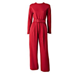 Vintage Geoffrey Beene Wool Jersey Jumpsuit