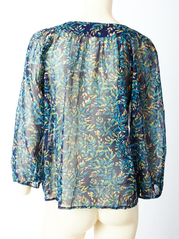 YSL Voile Peasant Blouse 1