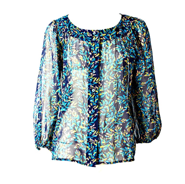 YSL Voile Peasant Blouse
