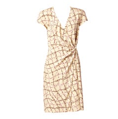 Valentino Silk Wrap Style Day Dress