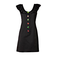 Vintage YSL Day Dress with Heart Buttons