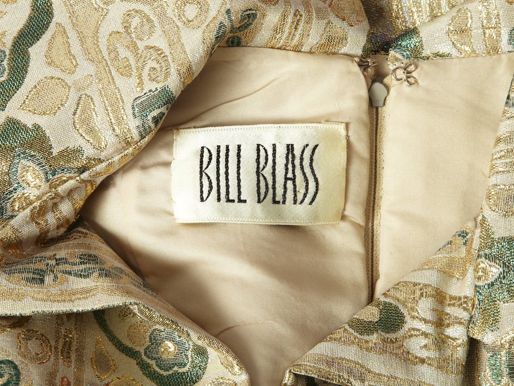 Bill Blass 70's Brocade Dress and Vest 3