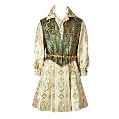 Vintage Bill Blass 70's Brocade Dress and Vest