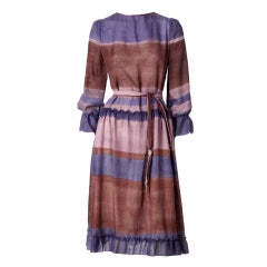 Mary Mcfadden Ombred Silk Day Dress