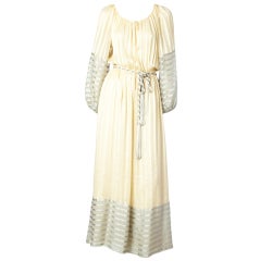 Vintage Mollie Parnis Peasant Style Gown