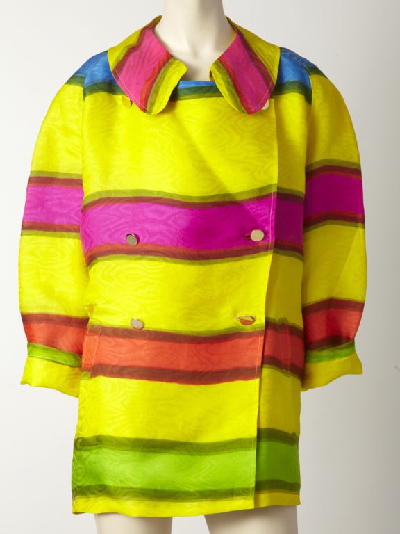 Bill Blass Colorful Organza Jacket