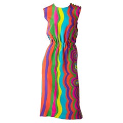 Burke-Amey Psychedelic Pattern Dress