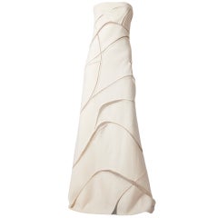Ralph Rucci Wool Crepe Pieced Gown