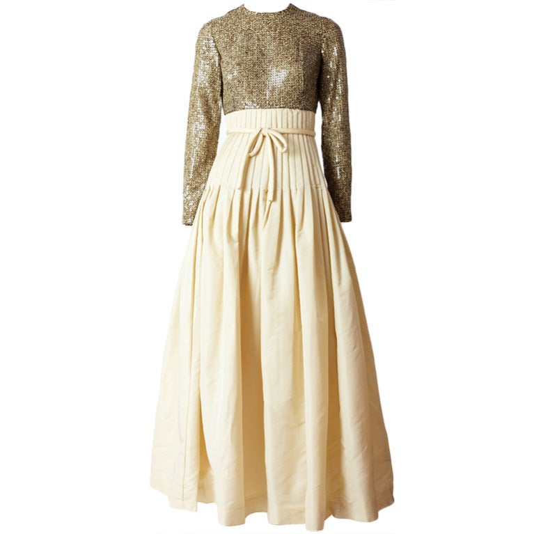 Sequined and Taffeta  60's Gown