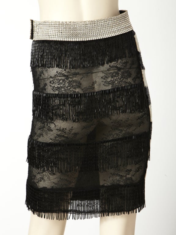 pleated swarovski skirt