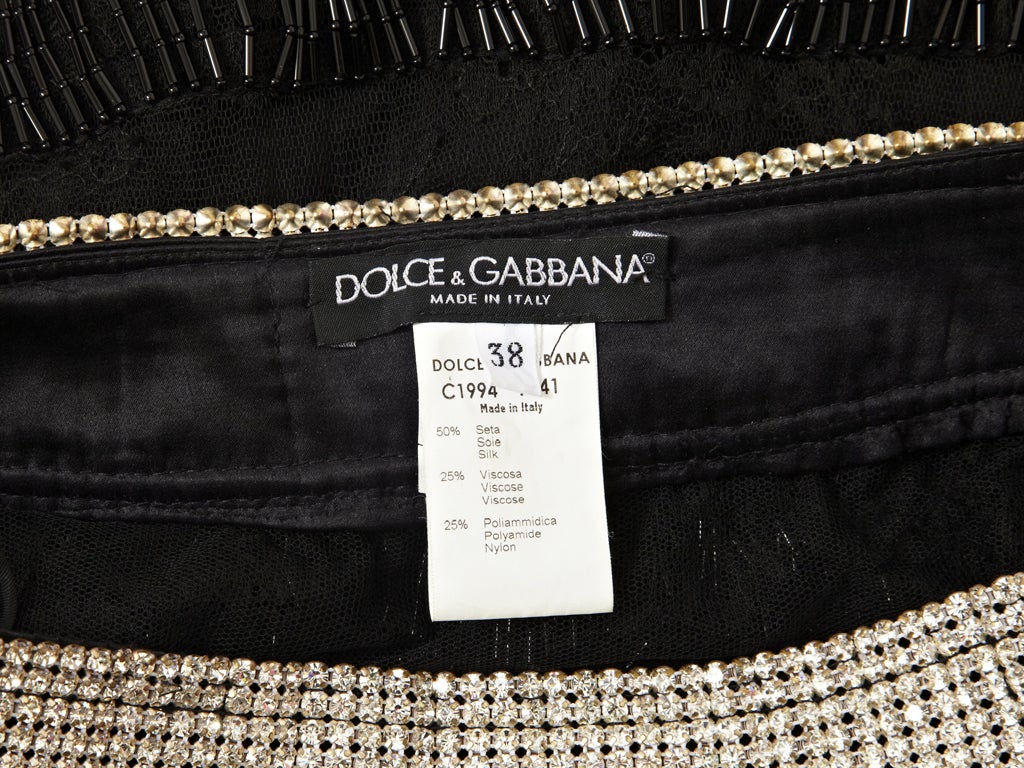 Women's Dolce and Gabbana Sequined and Swarovski Crystal Skirt