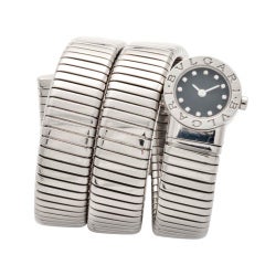 Bulgari Lady
s Stainless Steel Tubogas Bracelet Watch