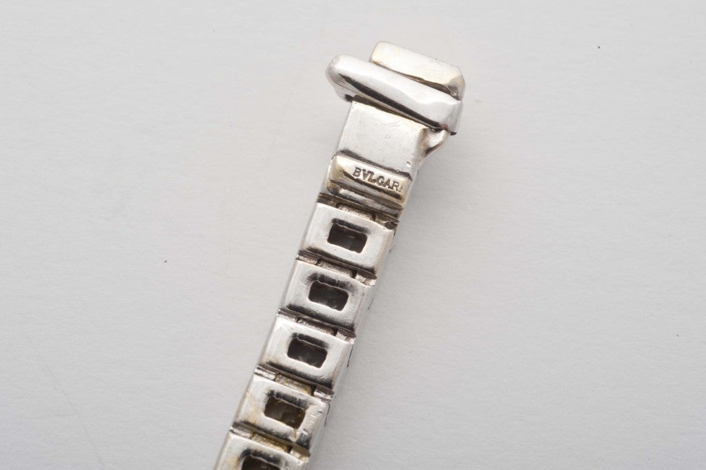 Women's Bulgari fancy and white diamonds platinum bracelet