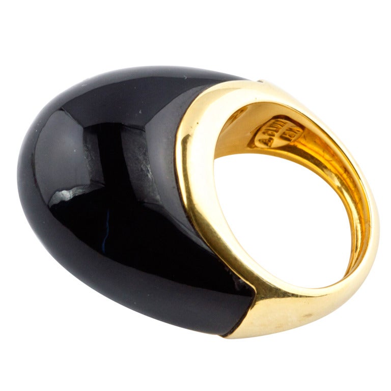 A. Clunn Onyx Gold Ring