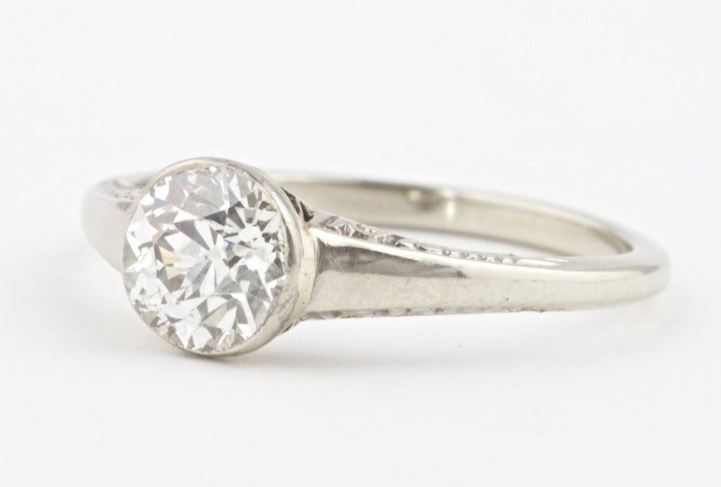 Old Euro Diamond Engagement Ring at 1stDibs