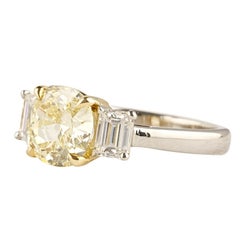 Fancy Yellow Flawless Diamond Engagement Ring Fancy Yellow Flawless Diamond Engagement Ring