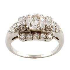 Art Deco Old Mine Cut Diamond Ring