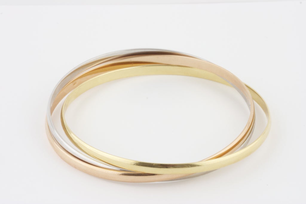 Cartier Three Tone Gold Trinity Bracelet