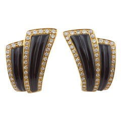 VCA Onyx Diamond Earrings
