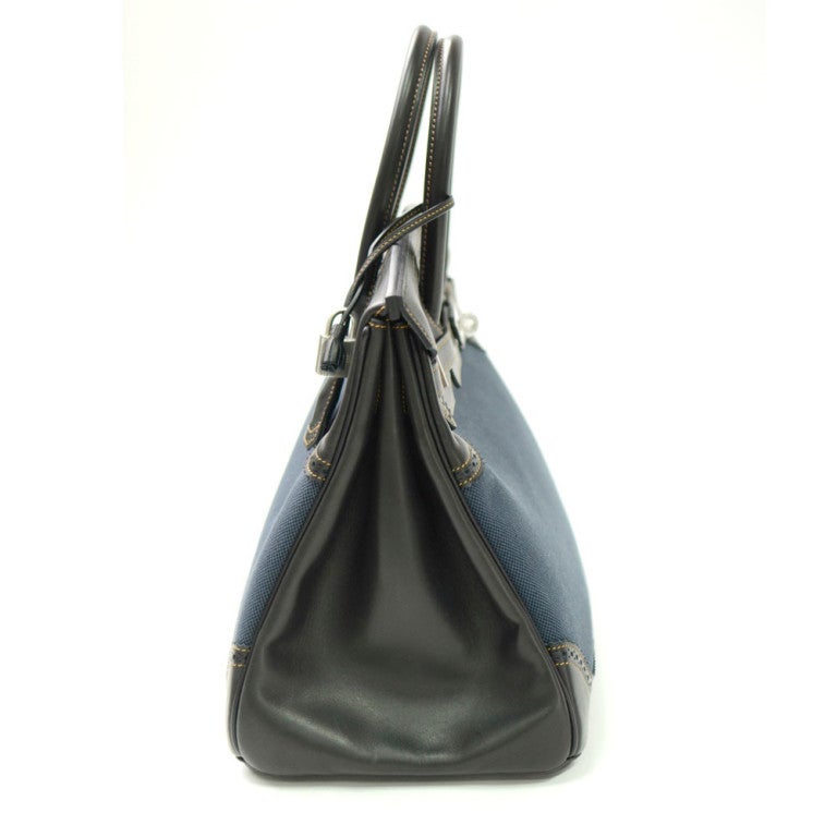 Women's Hermes Birkin Denim Ghillies Limited Edition Palladium Hardware