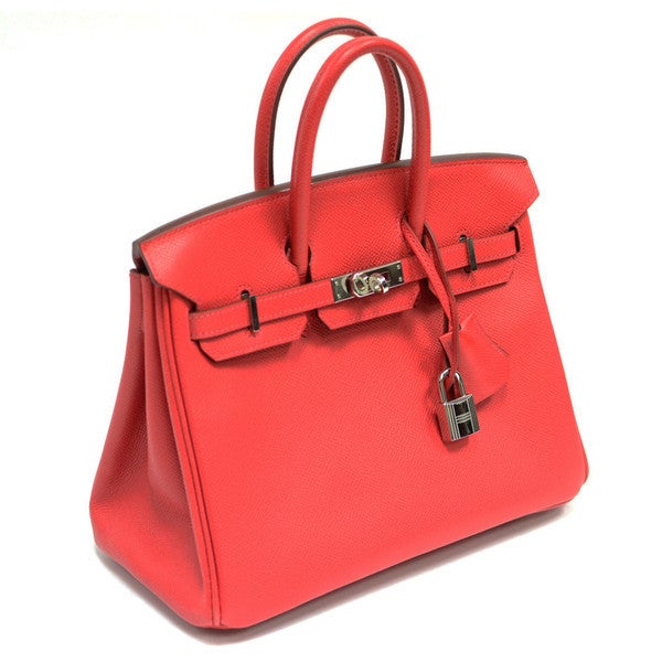Authentic 25cm Vintage Hermes Birkin in Red from the Candy Collection with Palladium Hardware

Color : Red

Leather : 

Size : 25cm

Measurements : 

Hardware : Palladium

Date Code : M with Box

Includes Lock Key & Clochette : Yes