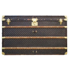 RARE HUGE Antique Louis Vuitton Haute Damier Steamer Trunk from 1893
