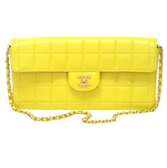 Chanel Quilted Yellow Calf Handbag