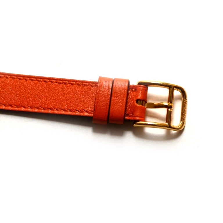 Brand: Hermes
Style: Kelly Double Wrap
Color: Orange