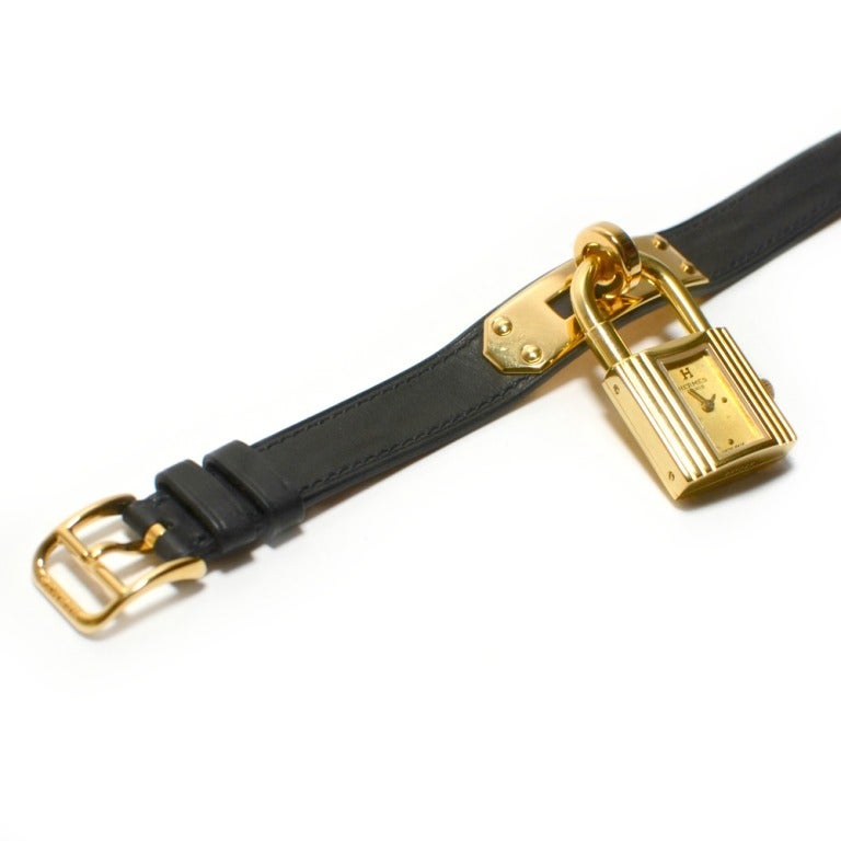 Brand: Chanel
Style: Kelly Double Wrap Watch
Color: Black
Hardware: Gold