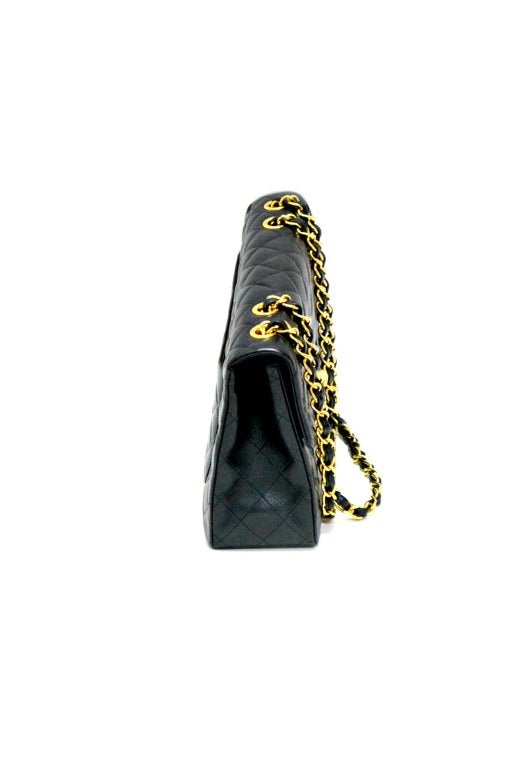 Black Chanel Jumbo Flap Shoulder Bag In Excellent Condition In Houston, TX