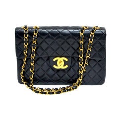 Black Chanel Jumbo Flap Shoulder Bag