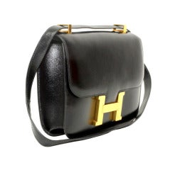Hermes Black Constance Handbag