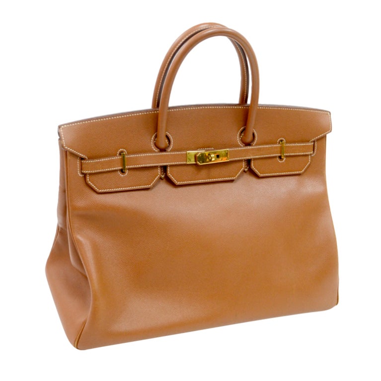 Hermes Birkin Gold Epson 40 cm For Sale