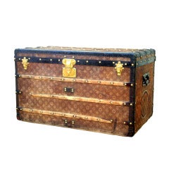 XL Louis Vuitton Monogram Patterned Steamer /courier Trunk 